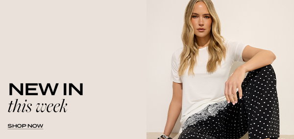 LTS Tall Black Polka Dot Print Wide Leg Trousers