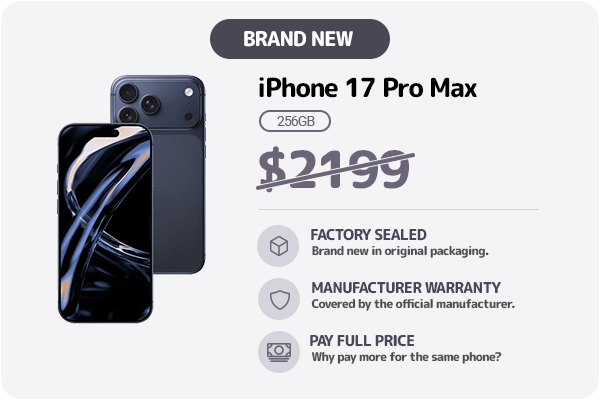Brand New iPhone 17 Pro Max 256GB - $2199