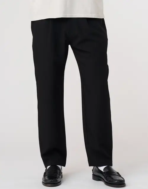 Pleated Elastic Waist Pants