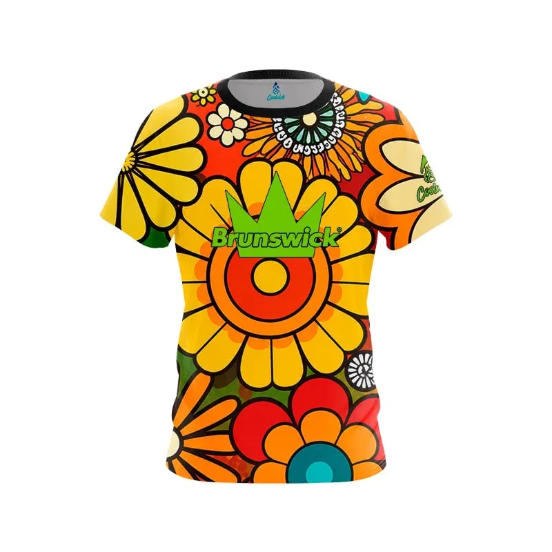 Image of Brunswick Retro Flowers Semi-Custom CoolWick Bowling Jersey