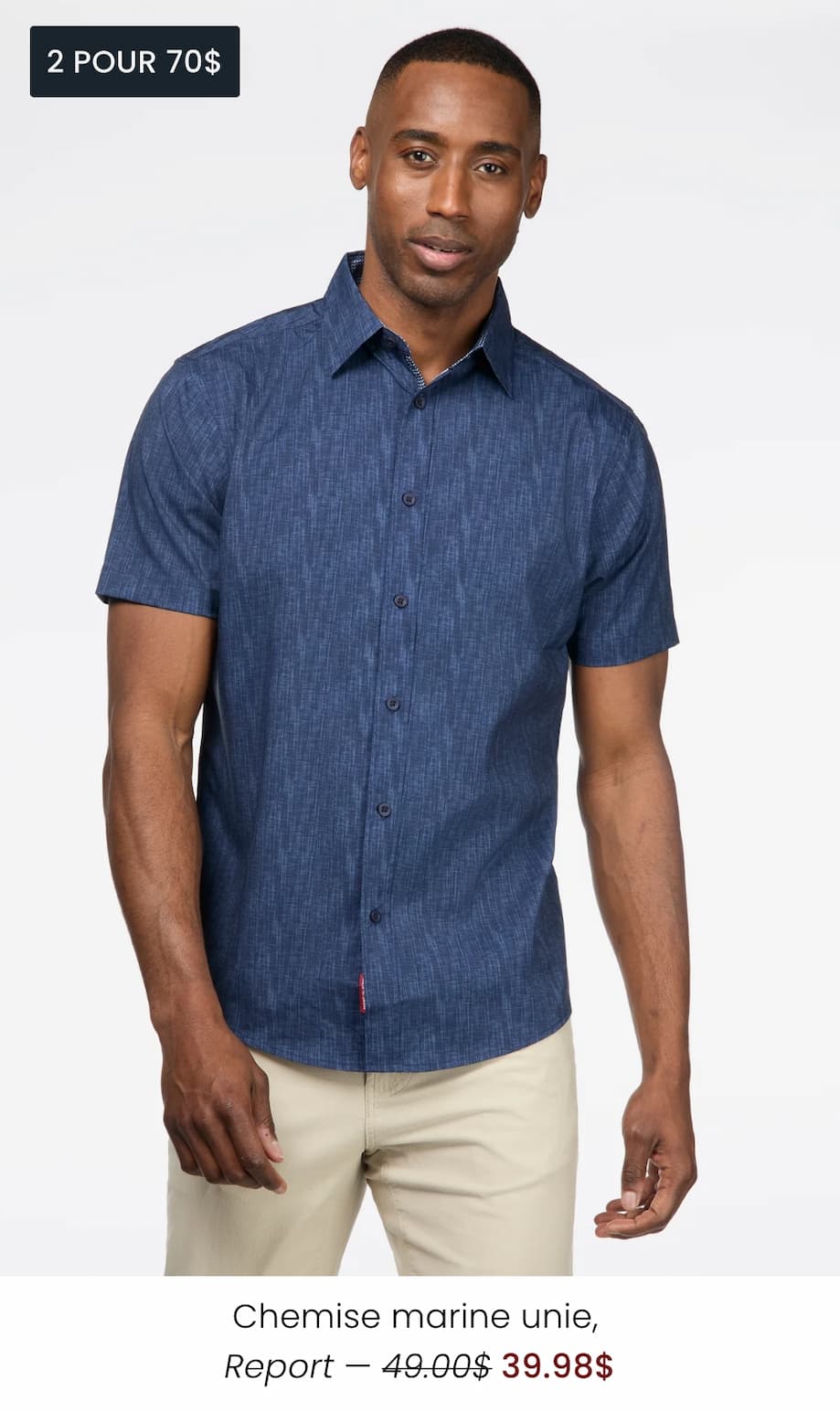 Chemise marine unie