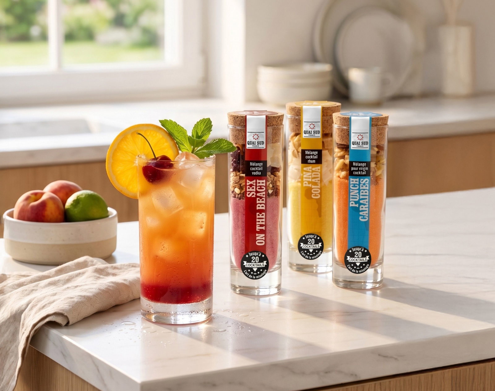 Cocktail Quai Sud avec fruits frais