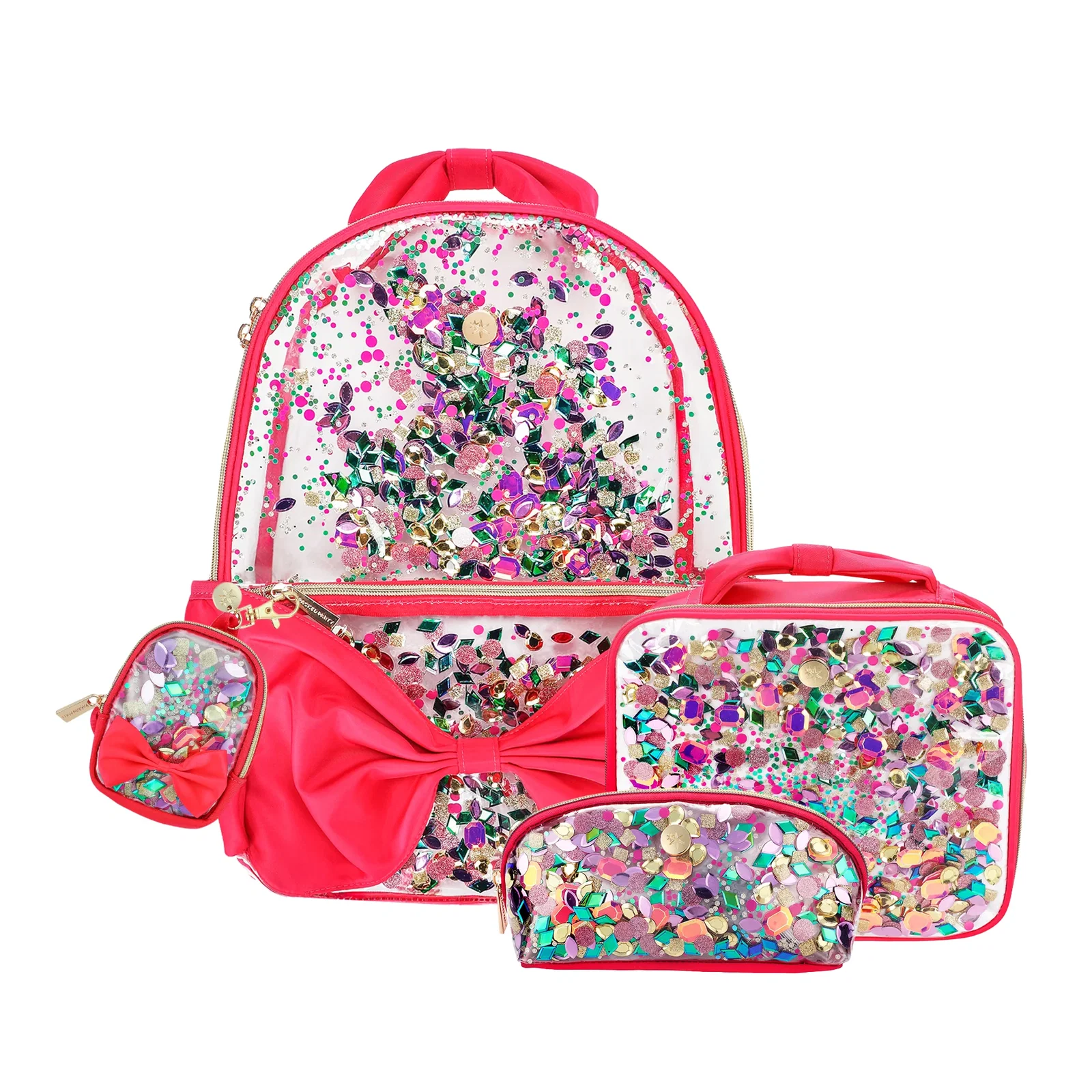 Image of Bow & Jewel Confetti Clear Backpack Bundle