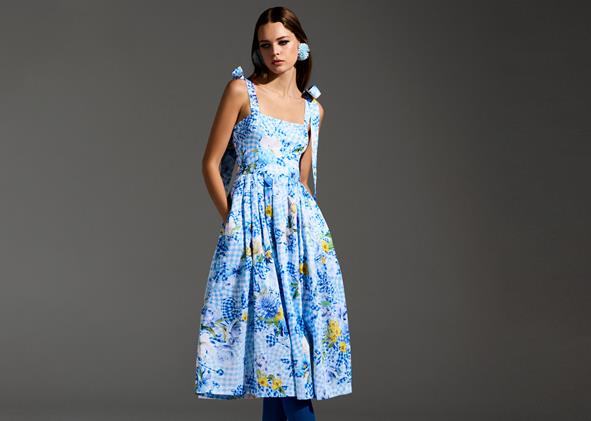 Iris Dress Fleur Blueberry