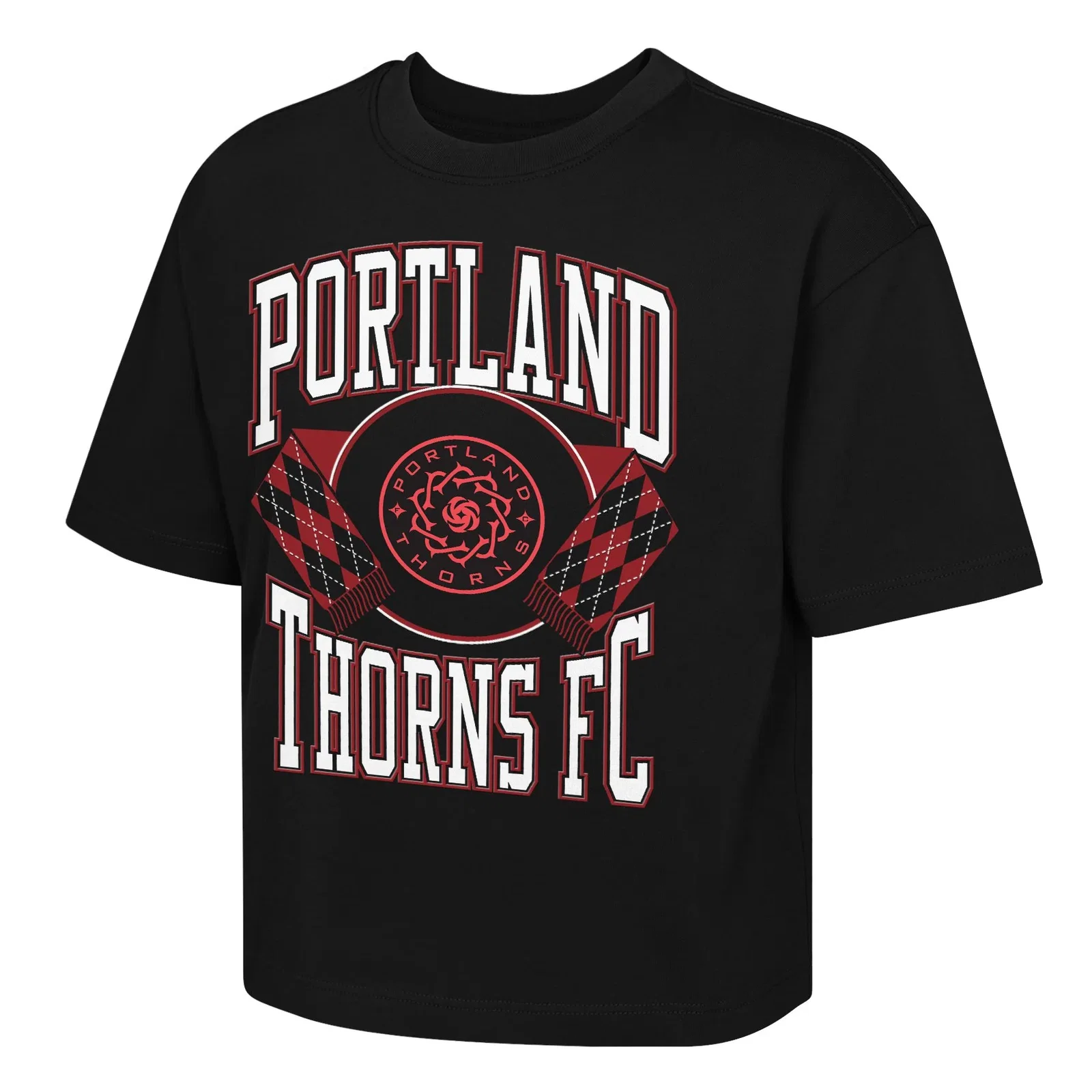 Image of Youth Portland Thorns FC Stack Short Sleeve Boxy Tee