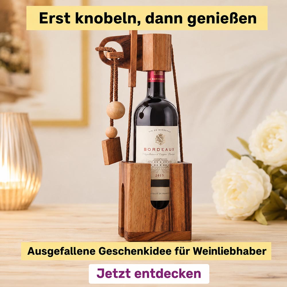 Edelholz Flaschenpuzzle