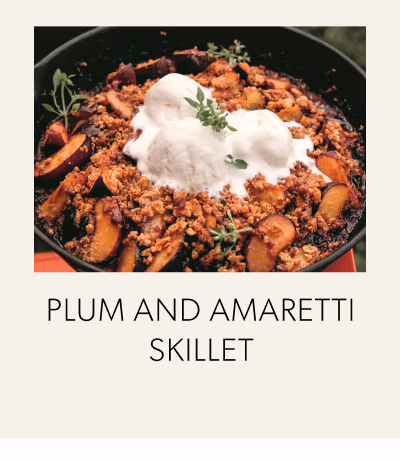 Plum and Amaretti Skillet