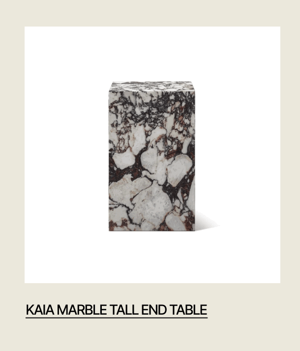KAIA MARBLE TALL END TABLE