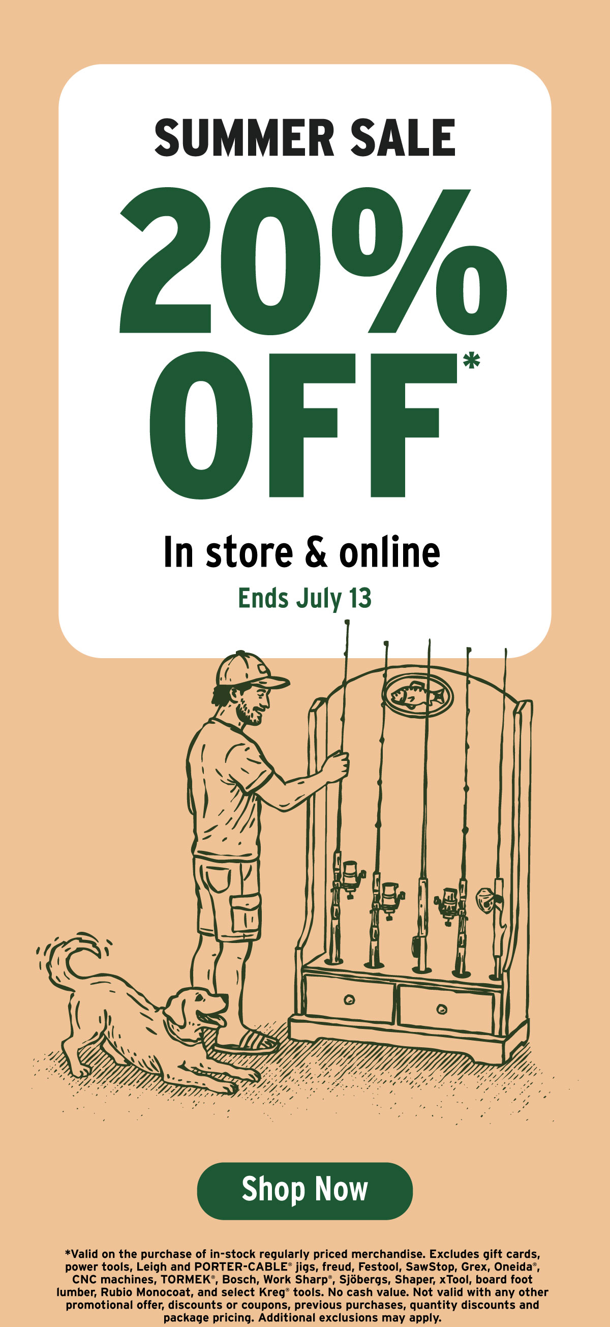 Summer Sale - 20% Off In-store and online