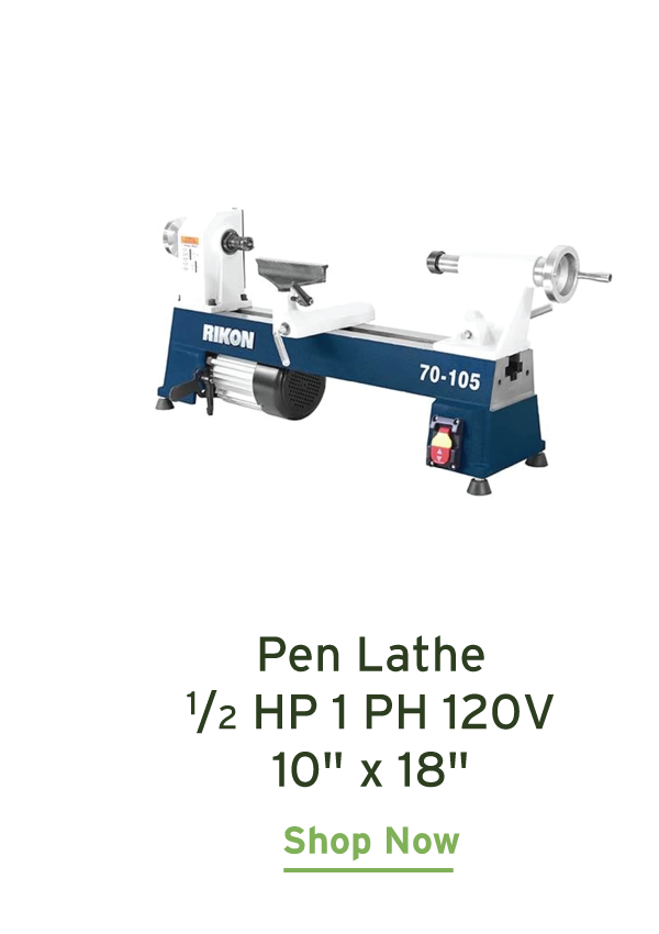 RIKON Pen Lathe - 1/2 HP 1 PH 120V - 10" x 18"