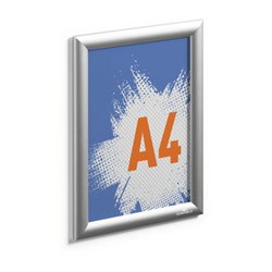 Durable Outdoor Snap Frame Weatherproof Poster Holder Notice Board - A4 Silver