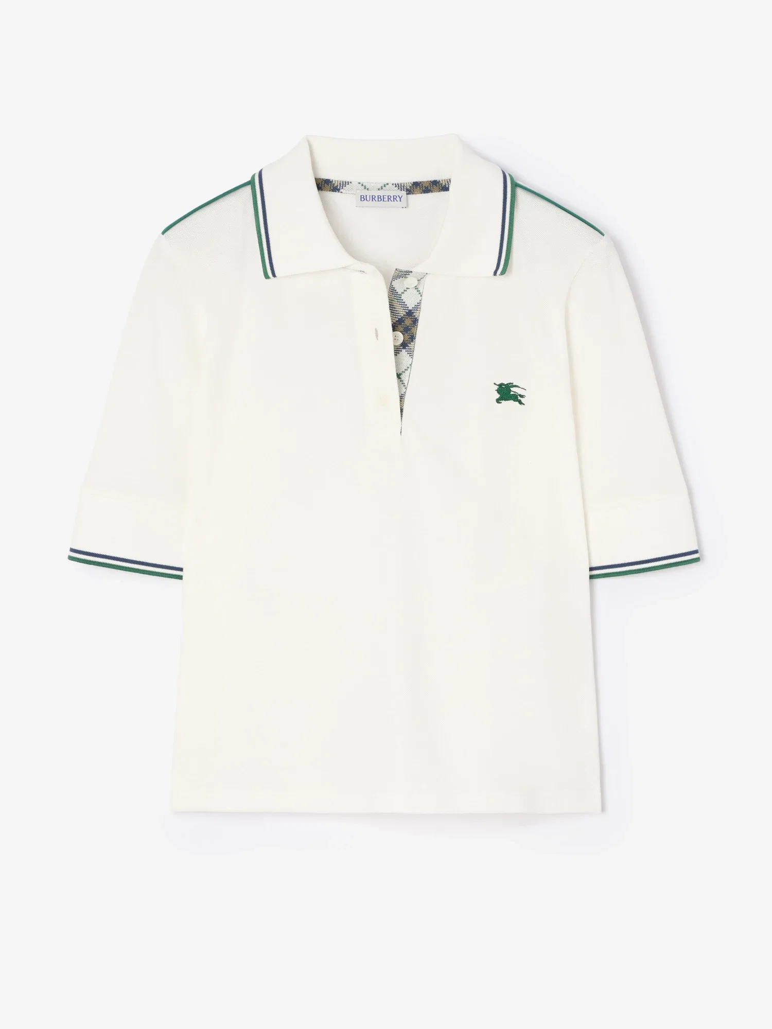 Cropped Cotton Tennis Polo Shirt