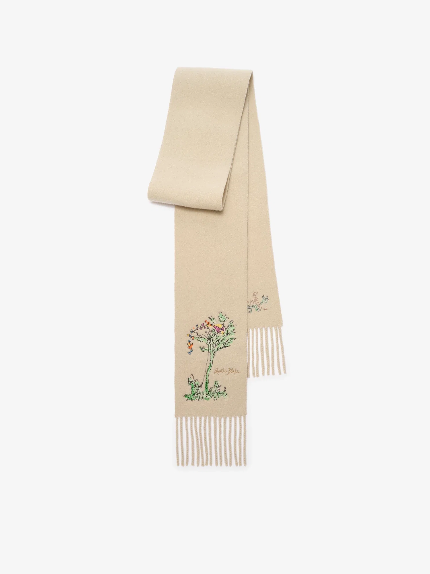 Narrow Brave Little Tree Cashmere Scarf