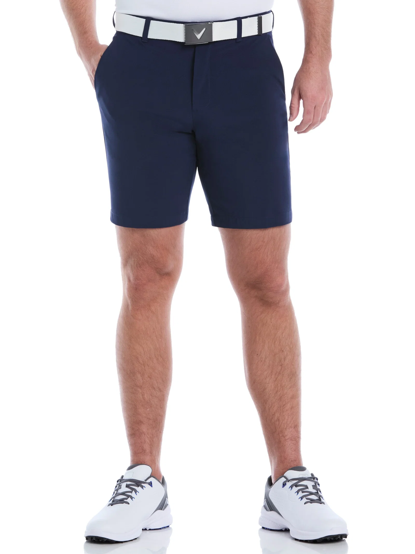 Image of Mens 9" Flat Front Stretch Golf Short