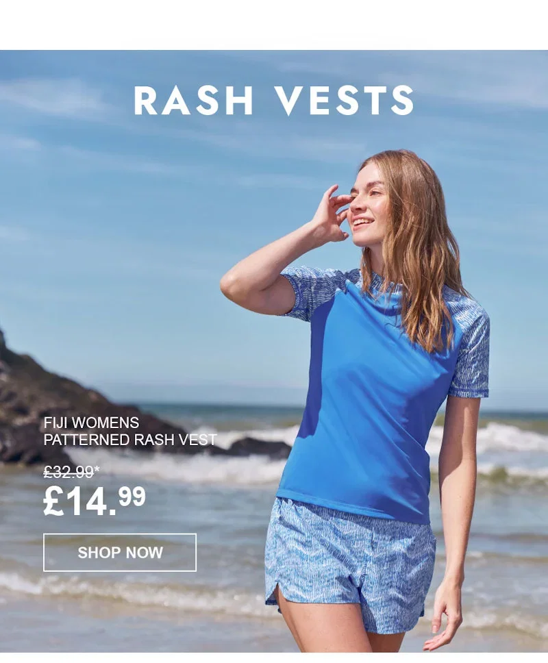 Fiji Womens Patterned Rash Vest