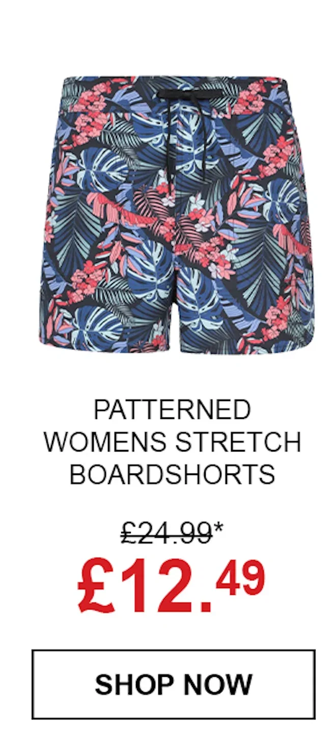 Patterned Womens Stretch Boardshorts