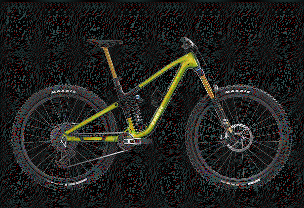 Animated lineup of the Trek Fuel mountain bike shown in three Project One paint colorways