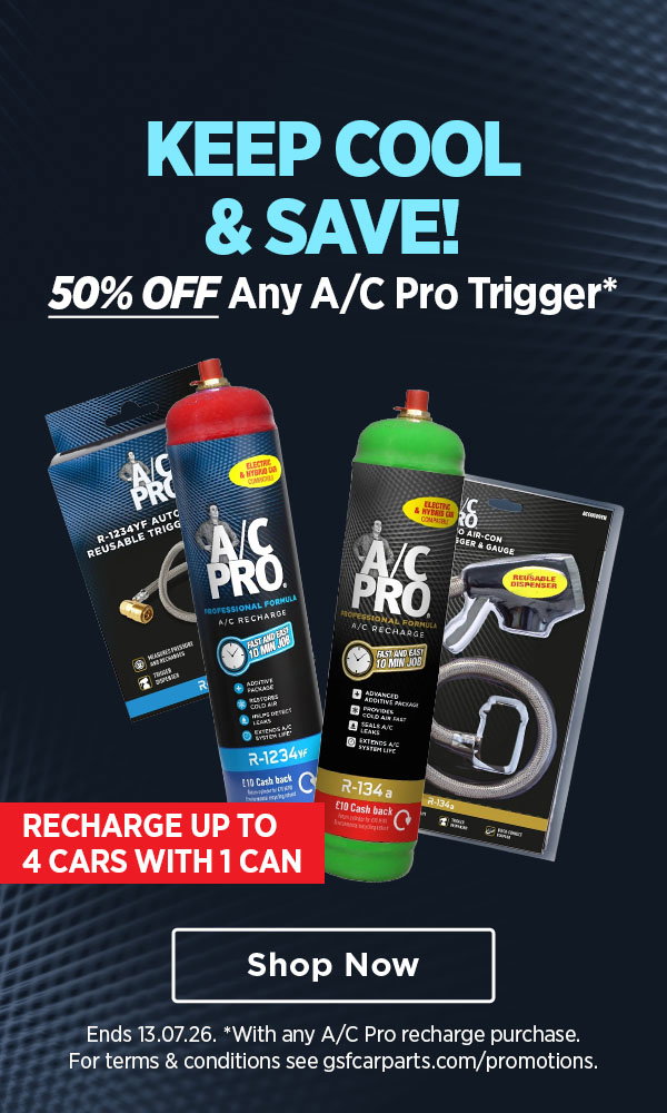 50% off any a/c pro trigger with any a/c pro recharge purchase