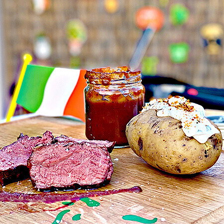 Irish Angus Filet mit Whiskeysauce und Kartoffeln