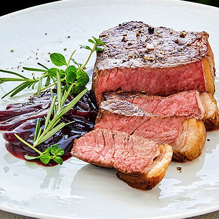Irish Black Angus Rumpsteak an Kartoffel-Speck-Gratin