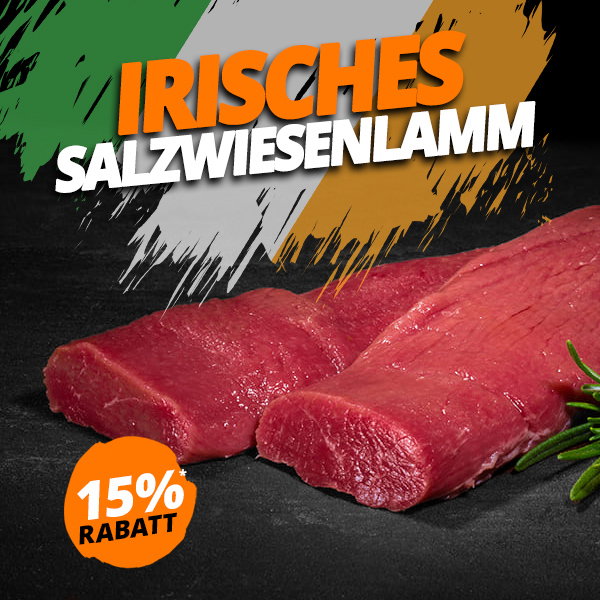 Irisches Salzwiesenlamm: 15% Rabatt