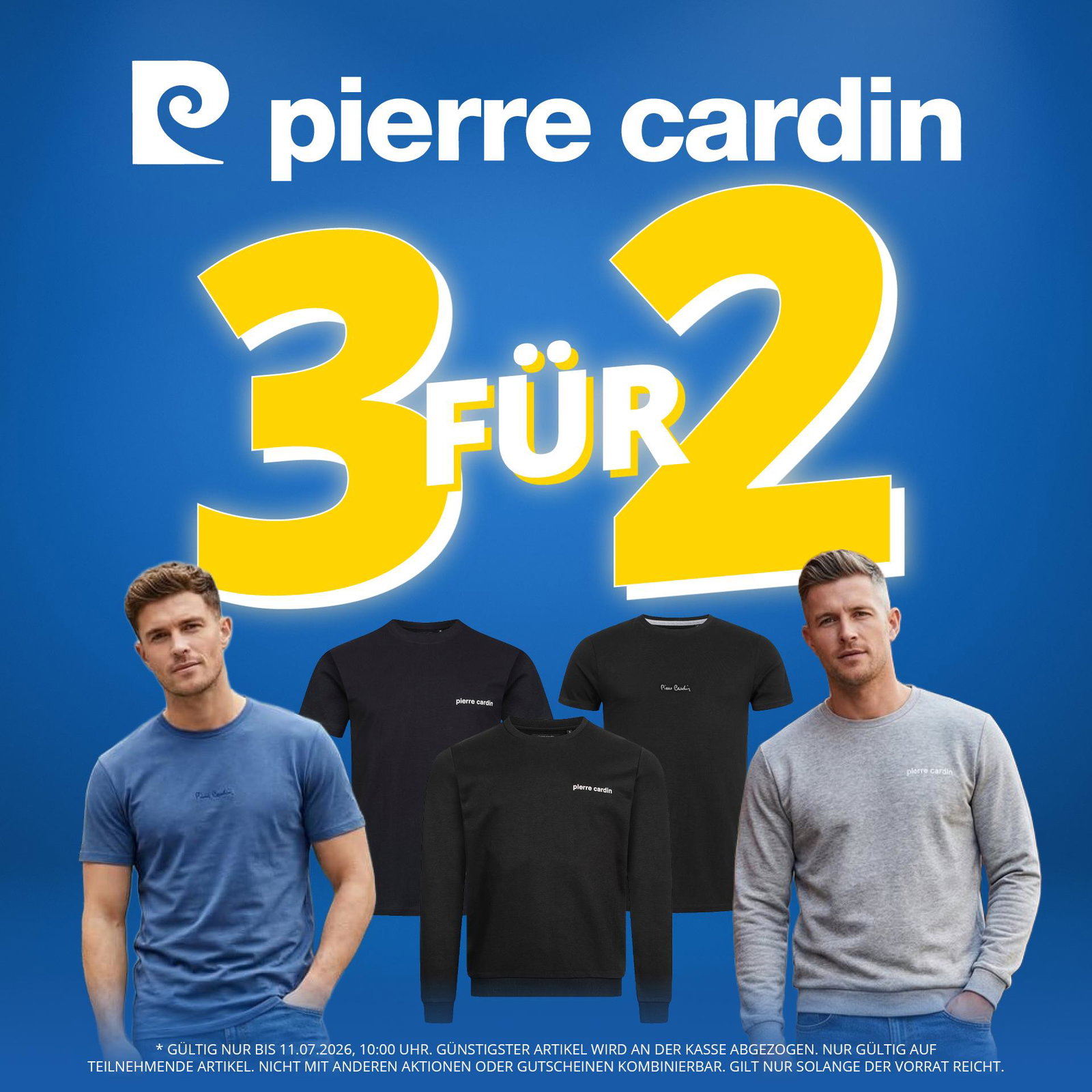 Pierre Cardin 3 für 2 - Nur für 24h gültig!