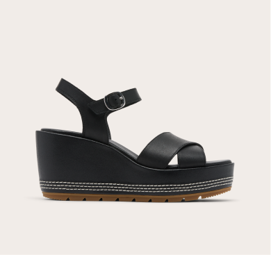 Sunpeak™ Wedge Ankle Strap - Black & Gum 