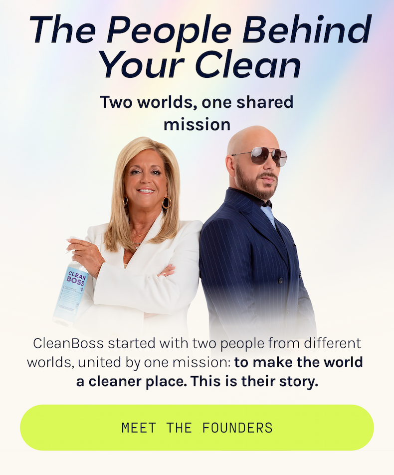 The people behind your clean. 2 worlds, 1 shared mission. Meet the Founders.