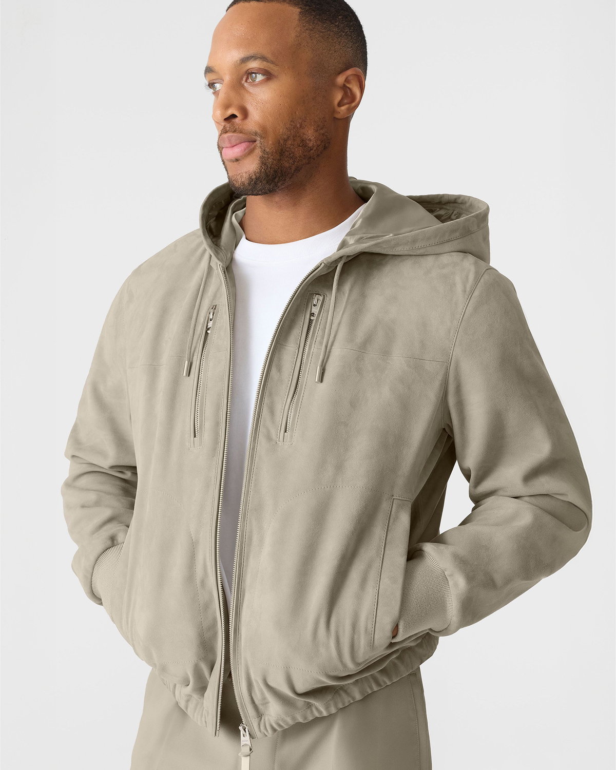 SYLAS-SU Suede Hooded Jacket