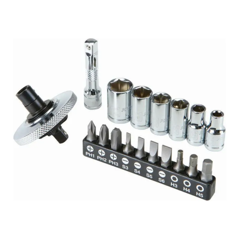 1/4 in. Drive Metric Finger Ratchet Set, 18-Piece