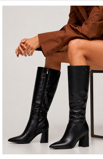 Bota Dakota de Cano Longo Preta