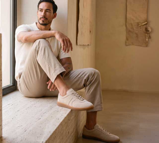 The Art of Texture THE MONZA PAPYRUS RETURNS Before paper, there was papyrus. An organic, fibrous material celebrated for its unbleached hue and distinct woven texture. That raw aesthetic is the exact inspiration for our most coveted low-top. Handcrafted in Italy, the Monza Papyrus is back in stock in highly limited quantities. [SHOP THE RESTOCK]