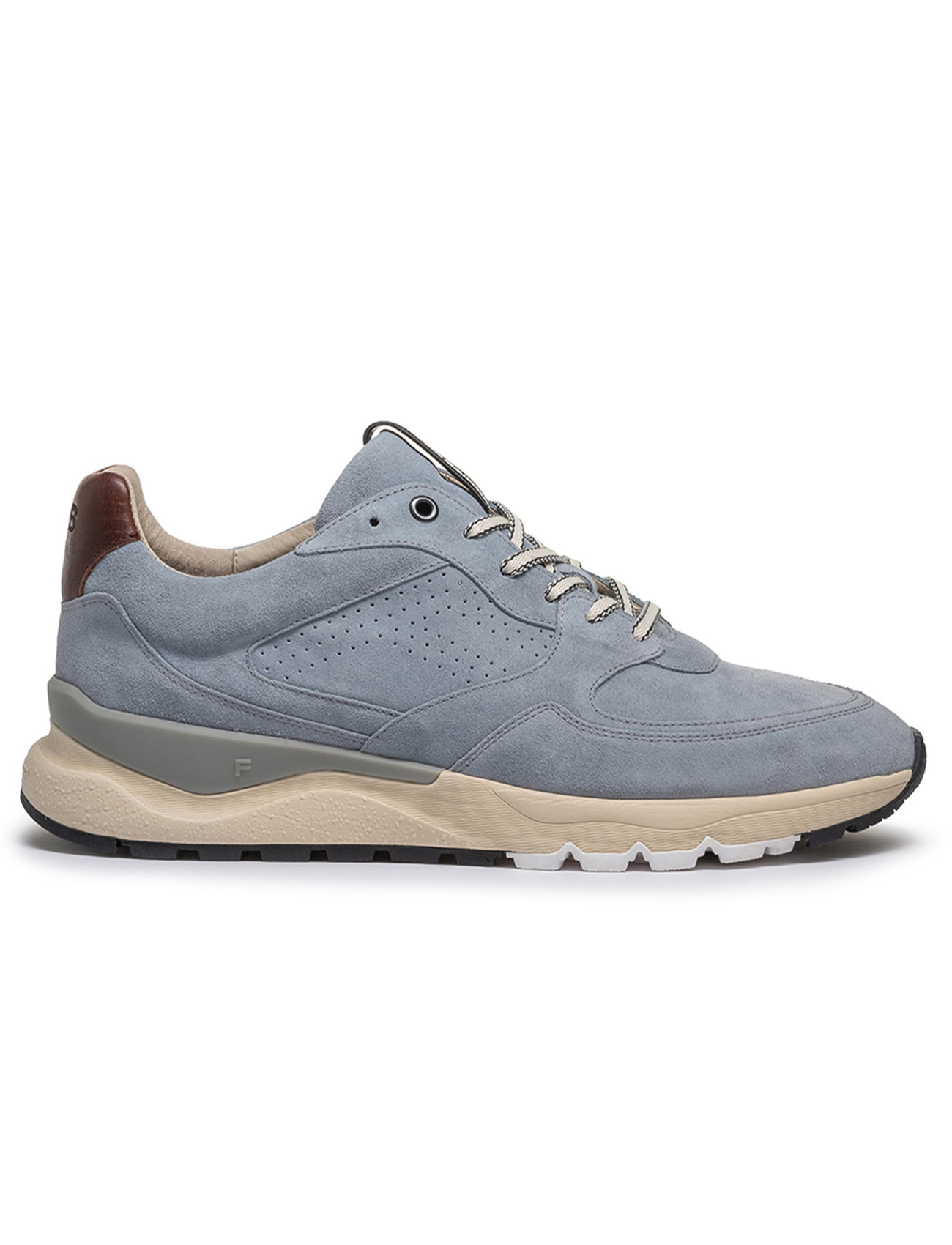Floris van Bommel sneaker effen lichtblauw suede