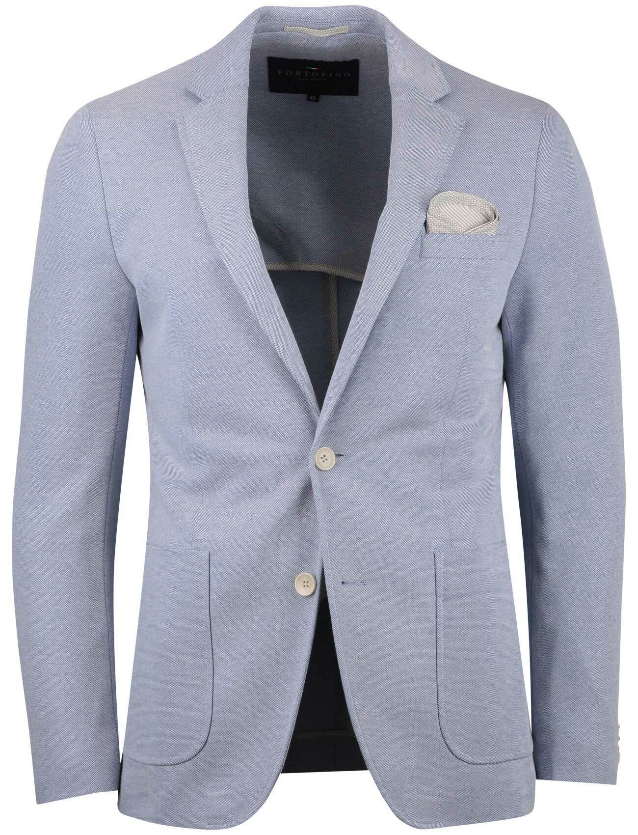 colbert Portofino lichtblauw normale fit pocket