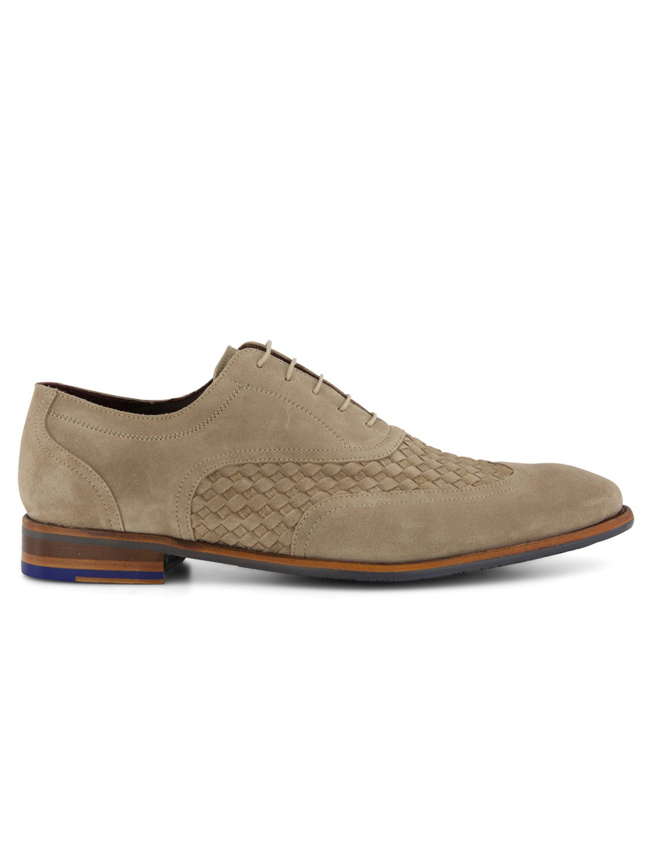 Veterschoenen Floris van Bommel beige leer