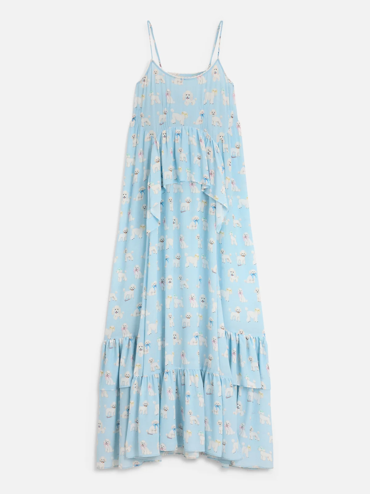 Poodle Print Maxi Dress