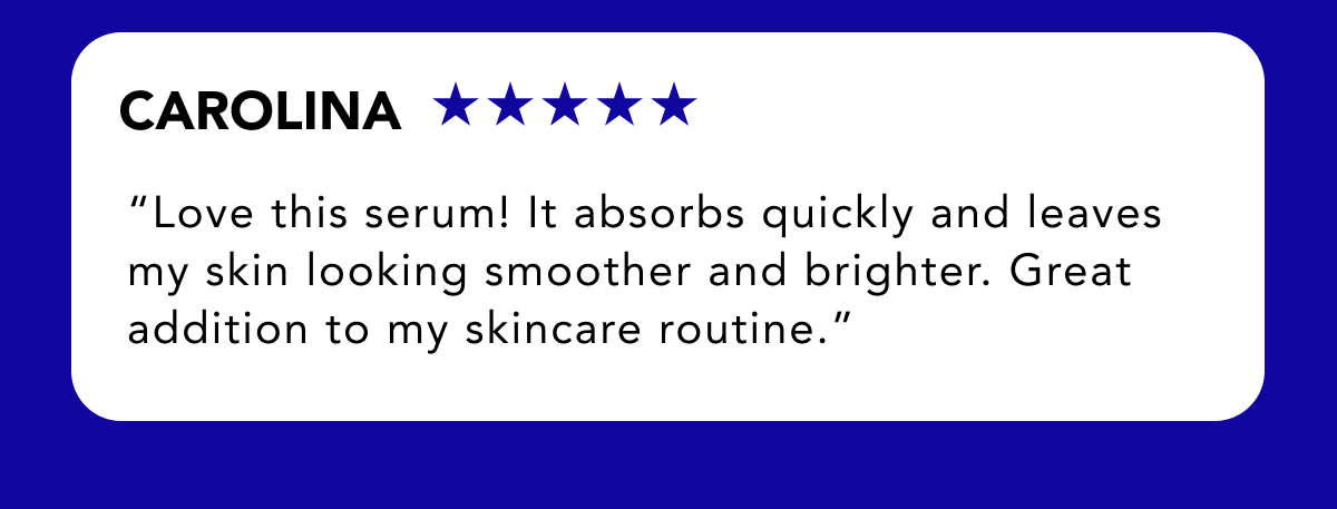 real user testimonial from Carolina, a verified purchaser