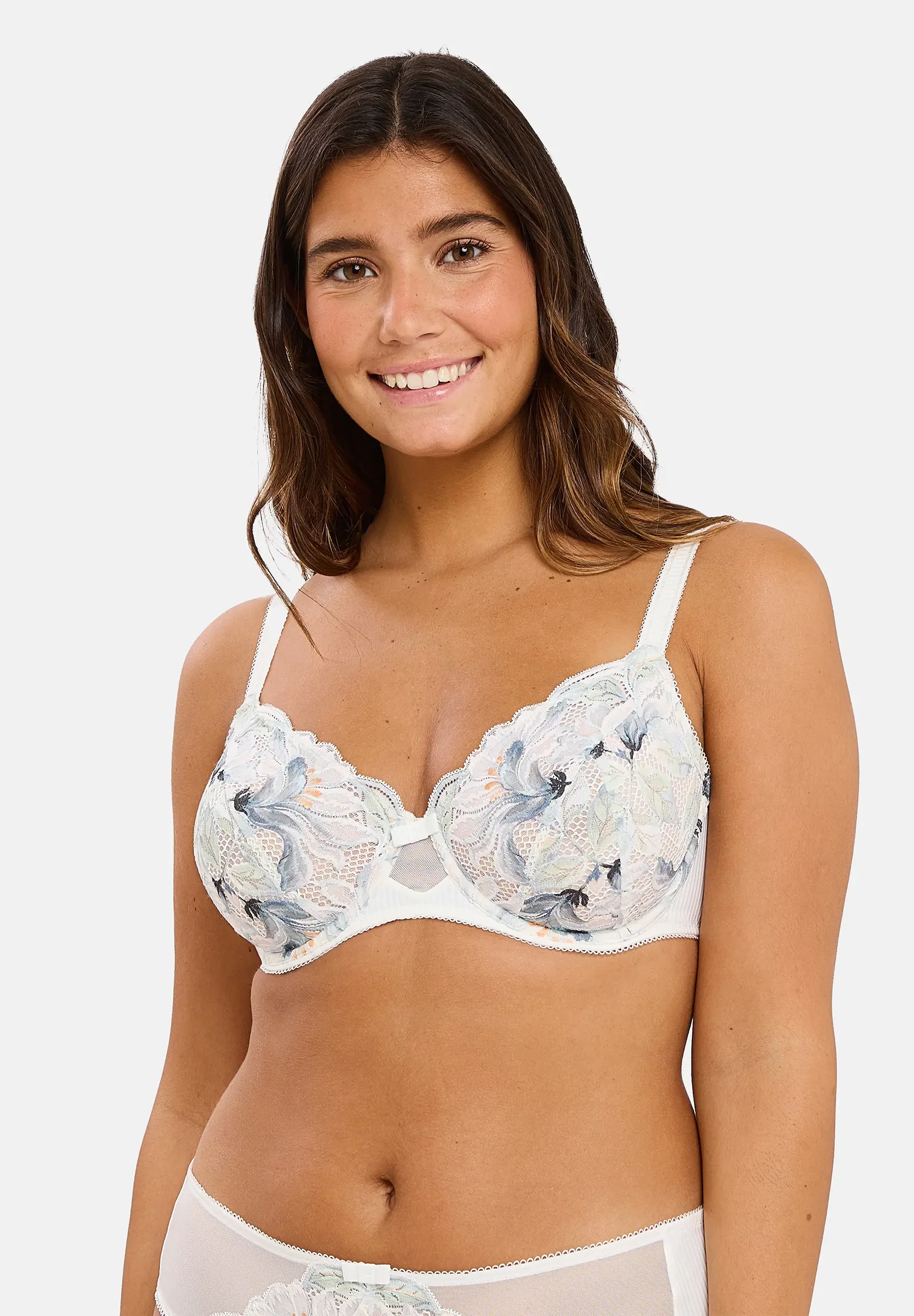 Image of Soutien-gorge emboîtant Rosa Fantaisie Aquarelle Florale Claire