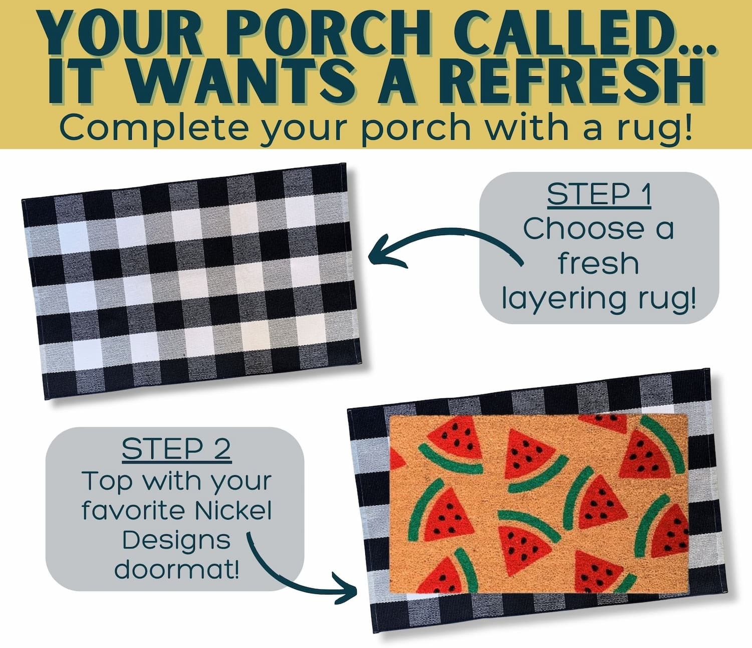 Nickel Designs Summer Doormats