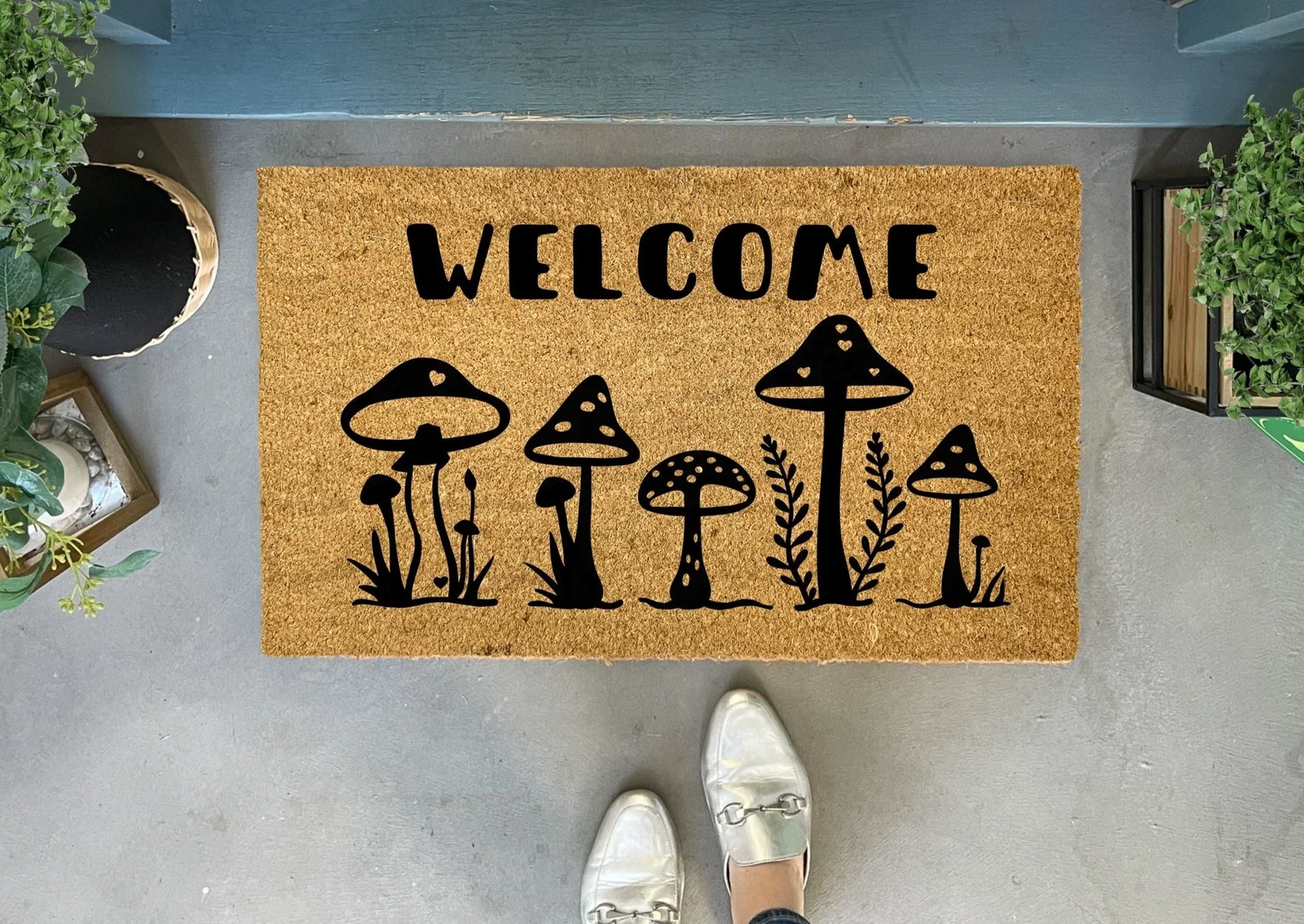 Image of Sale - Mushrooms Welcome Mat, 18x30 inches