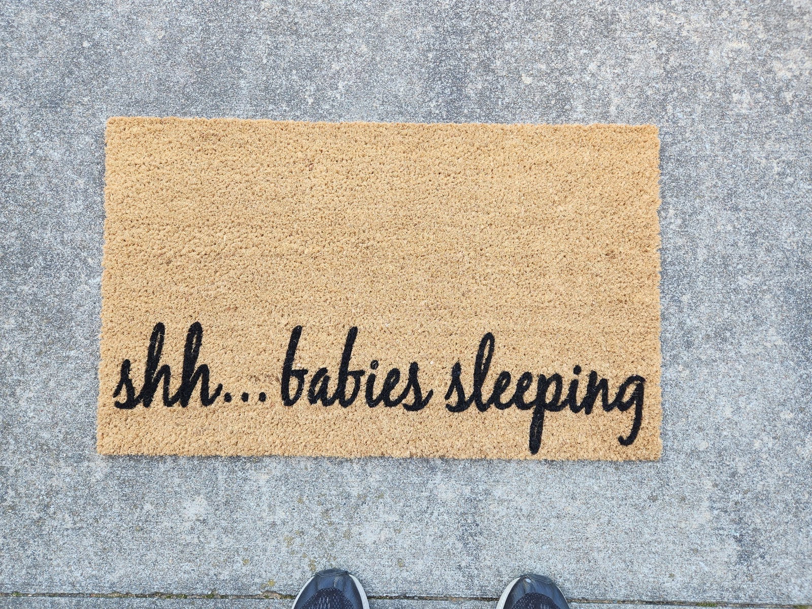 Image of Sale - shhh..babies sleeping Doormat, 18x30 inches