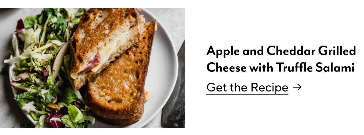 Apple and Cheddar Grilled Cheese with Truffle Salami