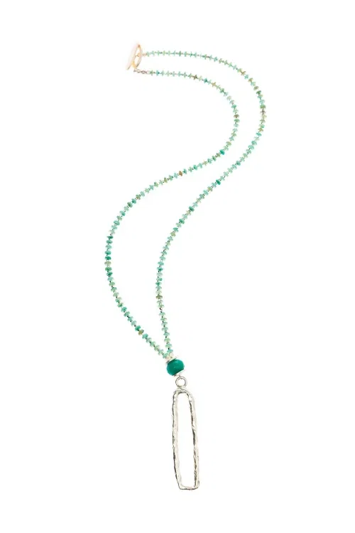 Image of Spearmint Rectangle Necklace