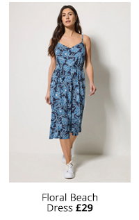 M&Co Blue Floral Beach Dress