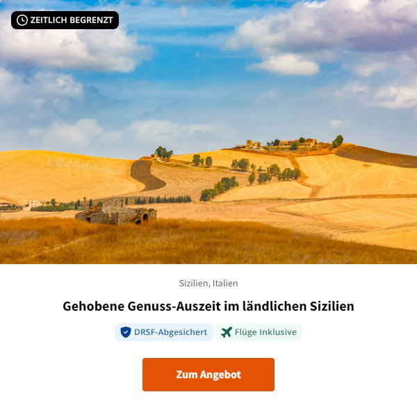 Gehobene Genuss-Auszeit im ländlichen Sizilien