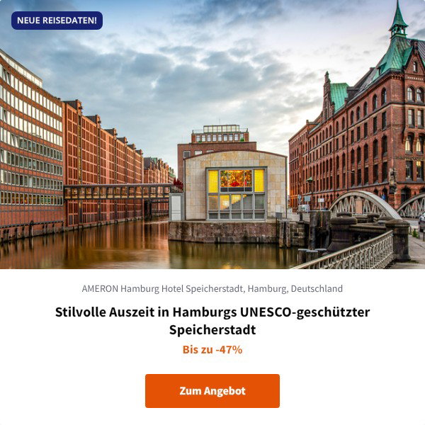Stilvolle Auszeit in Hamburgs UNESCO-geschützter Speicherstadt