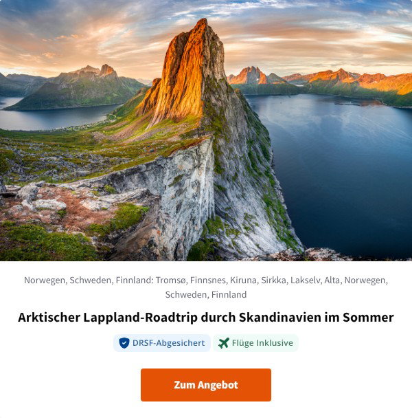 Arktischer Lappland-Roadtrip durch Skandinavien im Sommer