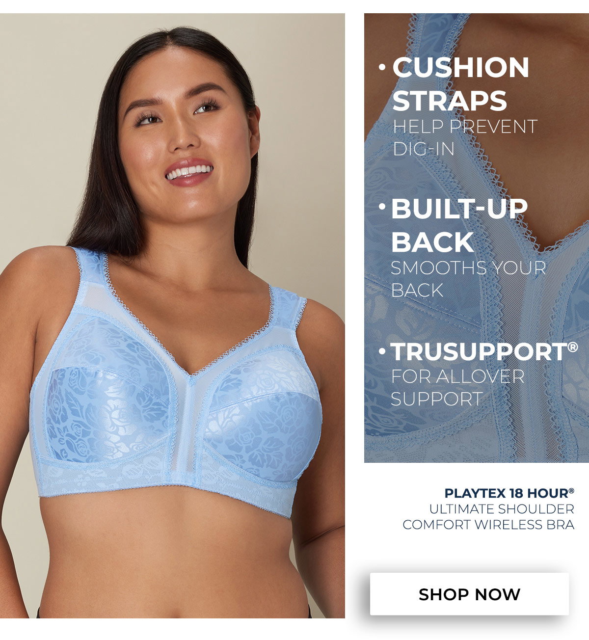 Playtex 18 Hour Ultimate Shoulder Comfort Wireless Bra
