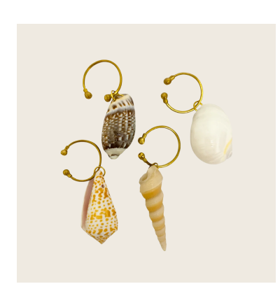 Sonae Shell Drink Charms, Set of 4