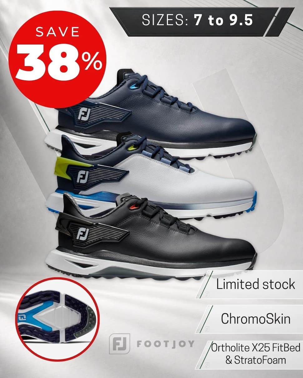 FootJoy Mens Pro SLX Leather Waterproof Spikeless Performance Golf Shoes